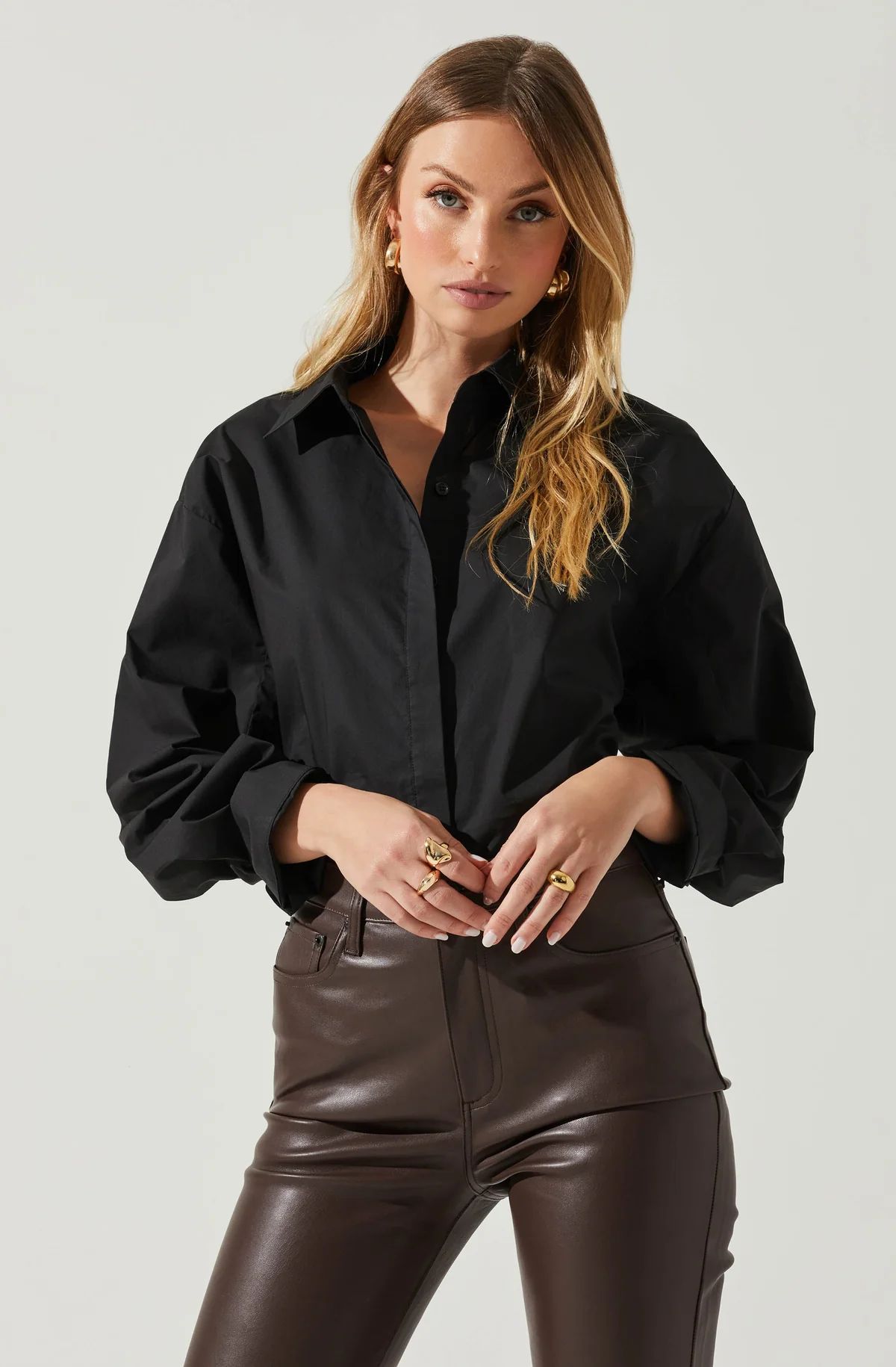 Sienna Cutout Button Up Top | ASTR The Label (US)