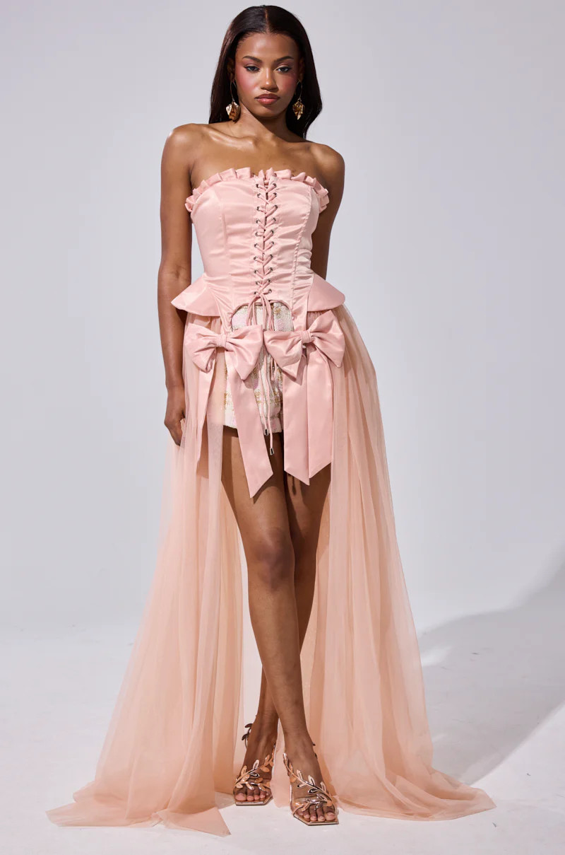 HIGH TEA TULLE TRIM CORSET | AKIRA