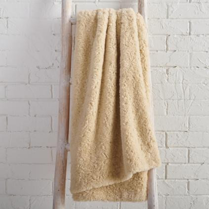 Textured Faux Fur Throw | Grandin Road