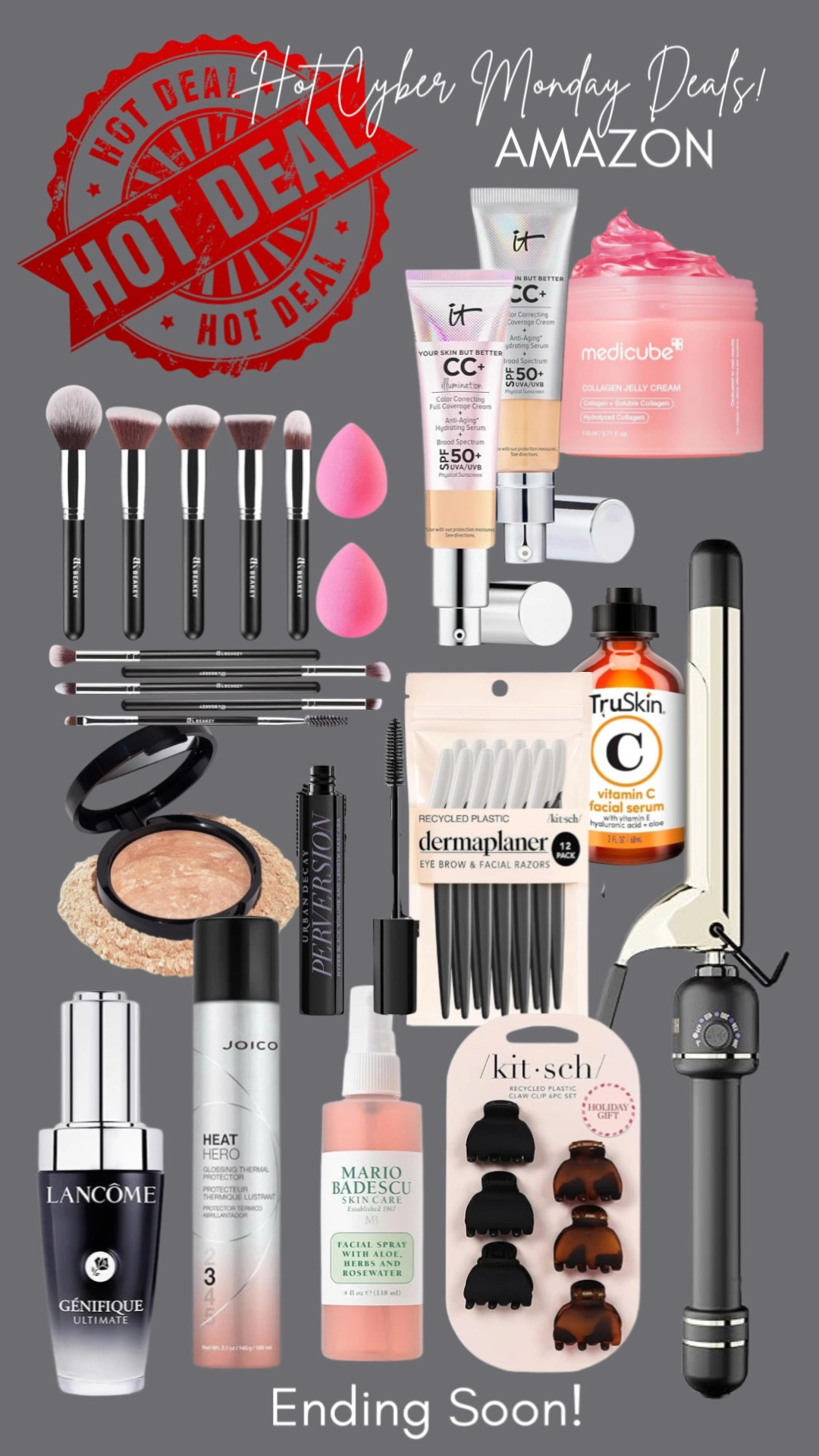 🚨 Last chance for HOT Cyber Monday beauty deals on Amazon! Save big on IT Cosmetics CC Cream, TruSkin Vitamin C, and more must-haves. Deals are ending soon! 
#AmazonBeauty

#LTKselfcare #LTKCyberWeek #LTKSaleAlert