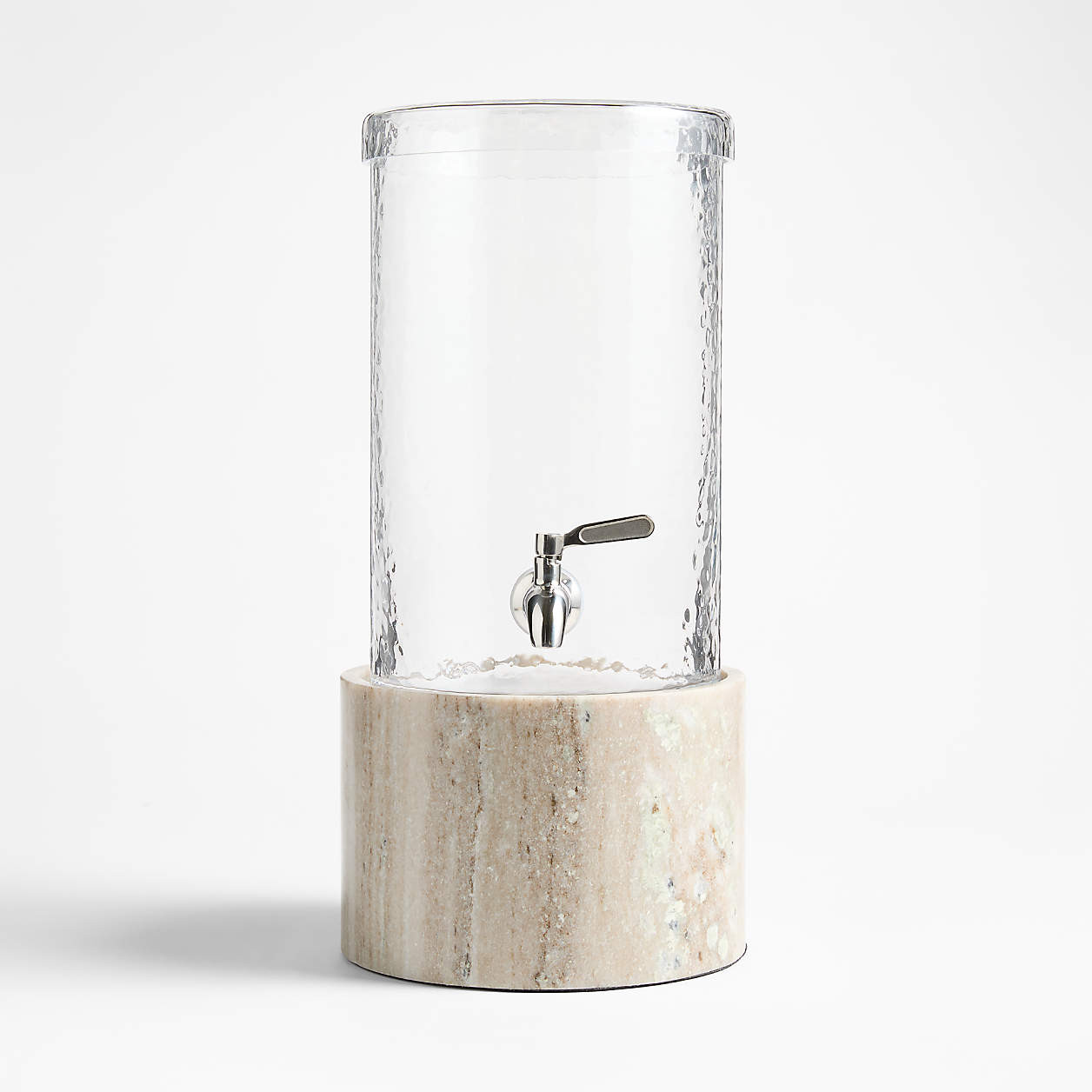 Mercer 1.5-Gallon Drink Dispenser and Tuscan Marble Stand Set + Reviews | Crate & Barrel | Crate & Barrel