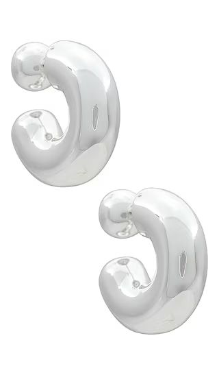 Tome Large Hoops in Silver | Revolve Clothing (Global)