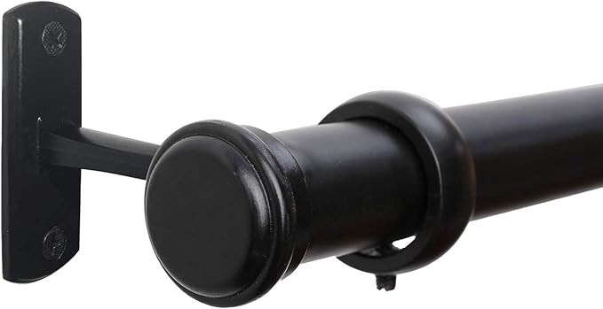 Curtain Rods 72 to 144-1" Curtain Rod with Cap, Curtain Rod for Windows 66 to 120, Hanging Curtai... | Amazon (US)