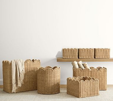 Marseille Scalloped Baskets | Pottery Barn (US)