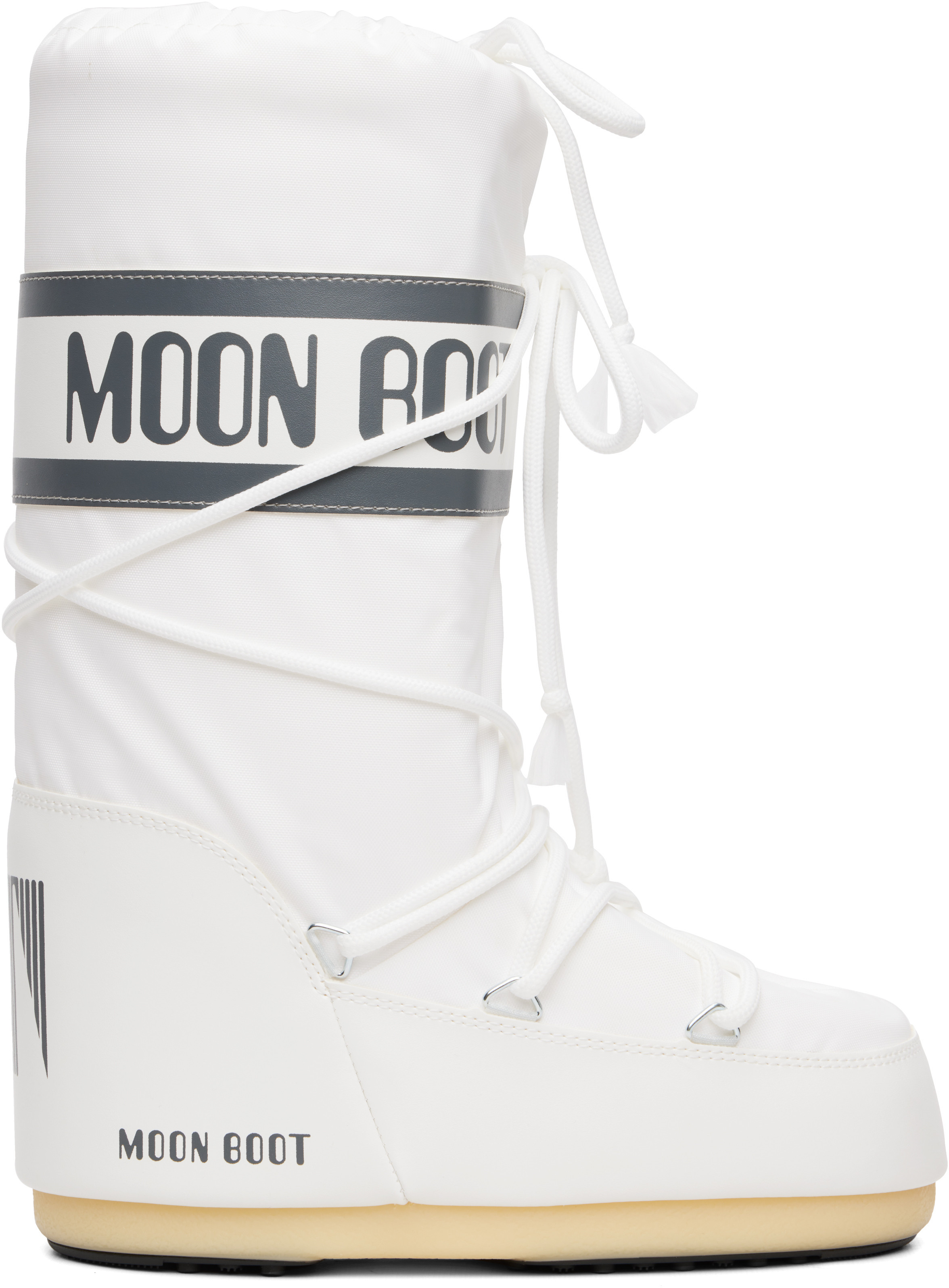 Moon Boot White Icon Nylon Boots | SSENSE