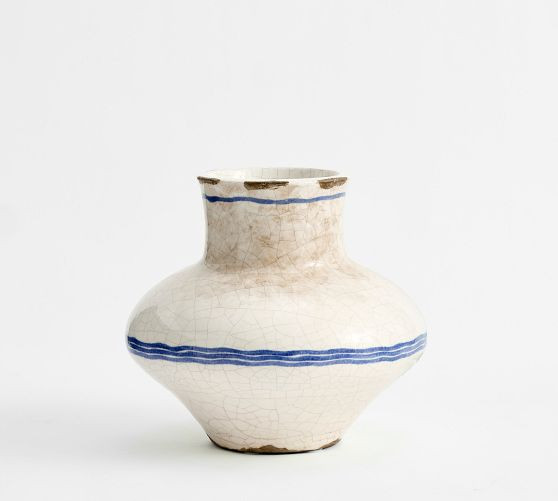 Ceramic Striped Vase | Pottery Barn (US)