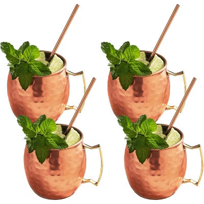 Sol Living Moscow Mule Mugs 4pc 12 oz. Stainless Steel | Target