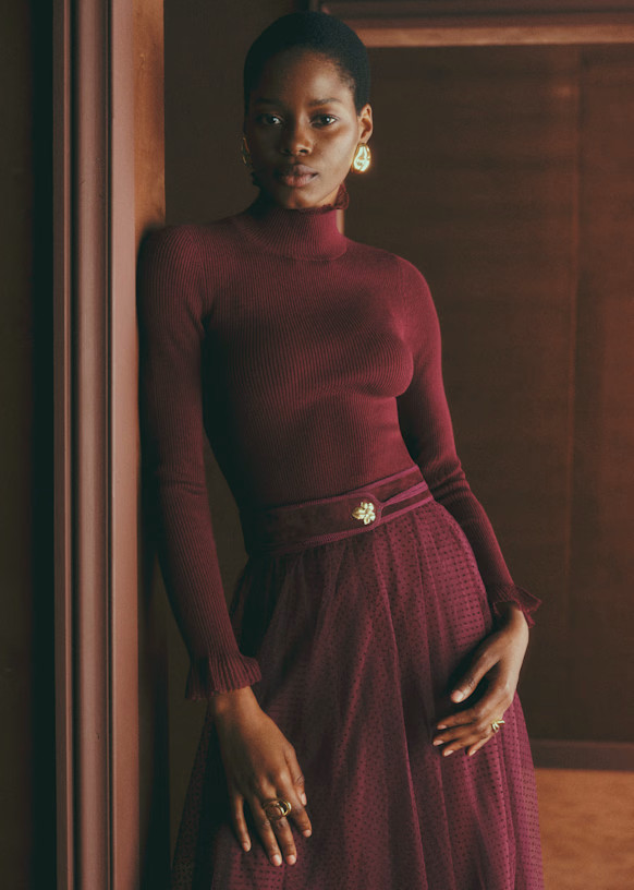 Mateo Sweater - Burgundy - Organic cotton - organic textile - Sézane | Sezane - UK