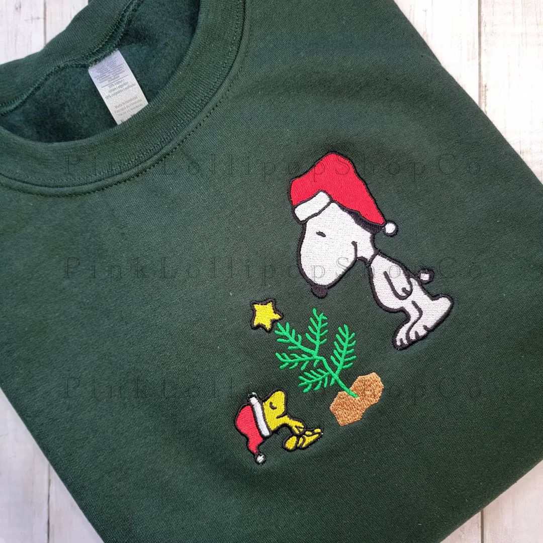 Christmas Sweatshirt Christmas Embroidered Crewneck - Etsy | Etsy (US)