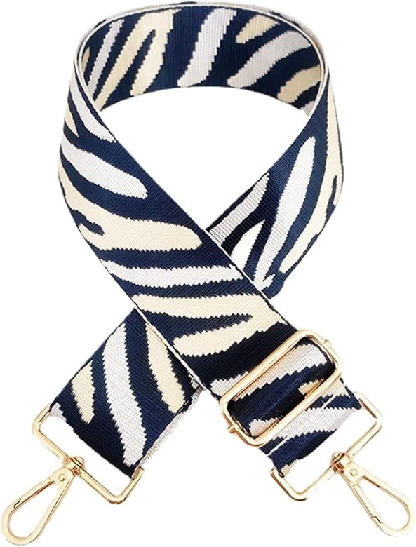 Beacone Wide Zebra Pattern Purse Bag Strap Replacement Adjustable Crossbody Handbag Purse Strap Hand | Amazon (US)
