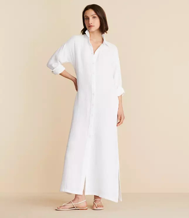 Lou & Grey Triple Cloth Maxi Pocket Shirtdress | LOFT