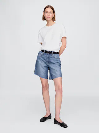 8" Mid Rise '90s Loose Denim Bermuda Shorts | Gap (CA)