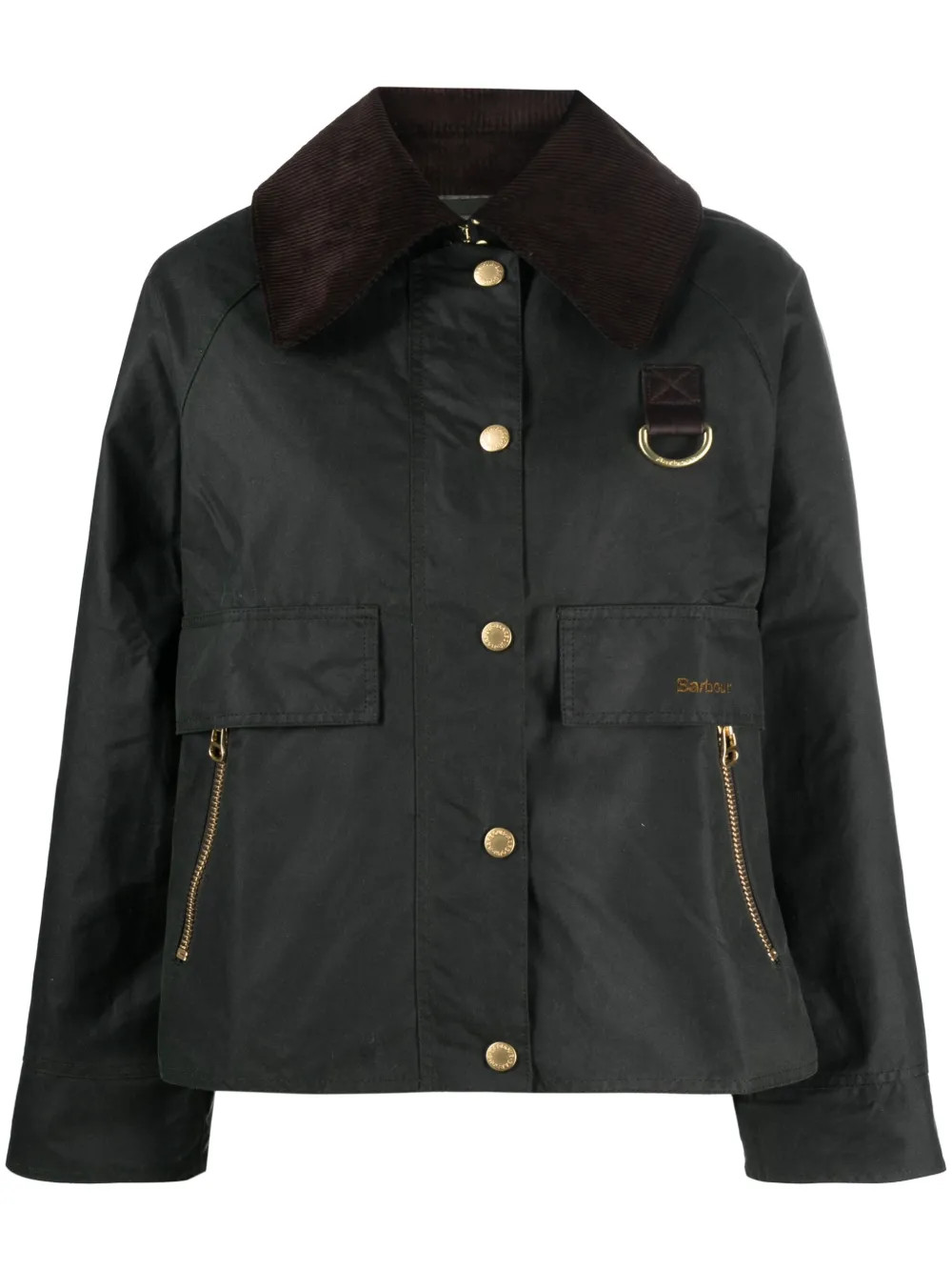 Barbour logo-embroidered Oversized Jacket - Farfetch | Farfetch Global