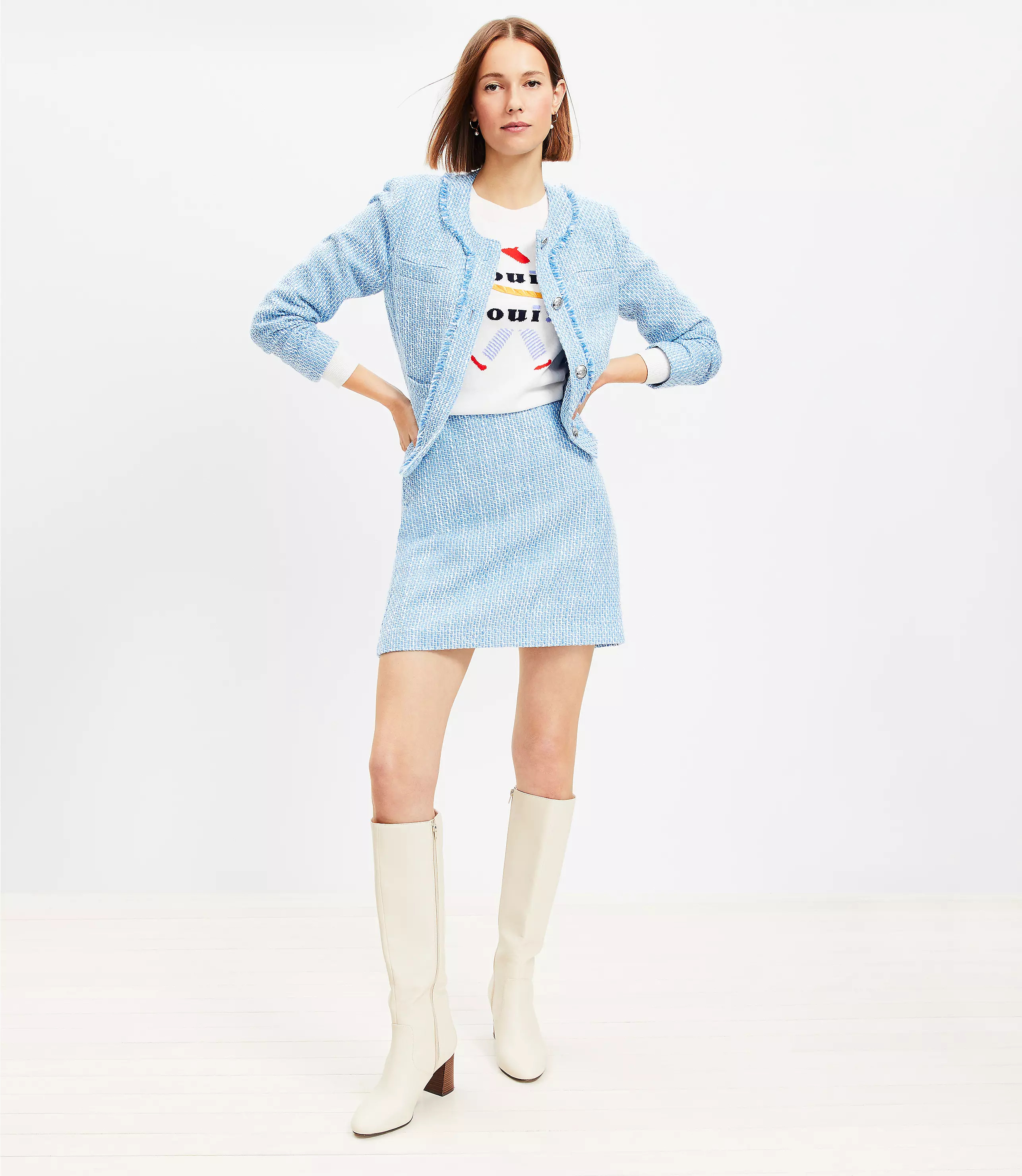 Tweed Shift Skirt | LOFT