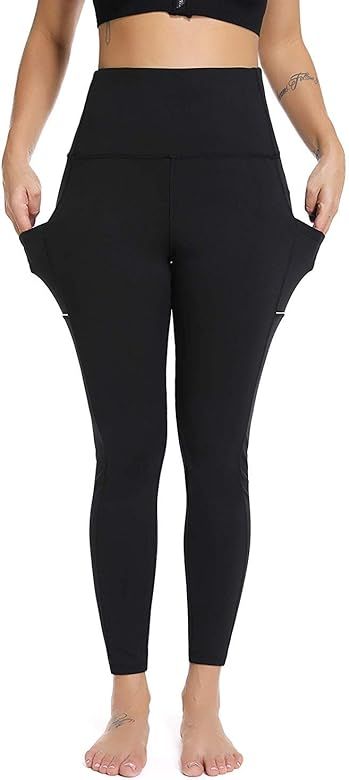 Olacia Workout Leggings for Women High Waisted Leggings with Pockets Tummy Control Yoga Pants | Amazon (US)