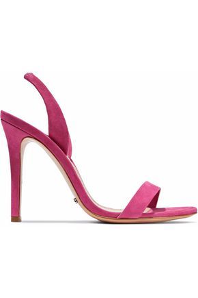 Schutz Woman Luriane Suede Slingback Sandals Pink Size 7.5 | The Outnet US