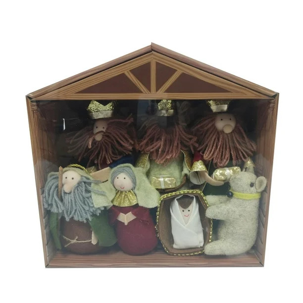Holiday Time 8-Piece Indoor Assorted Colors Fabric Nativity Scene, Nativity - Walmart.ca | Walmart (CA)