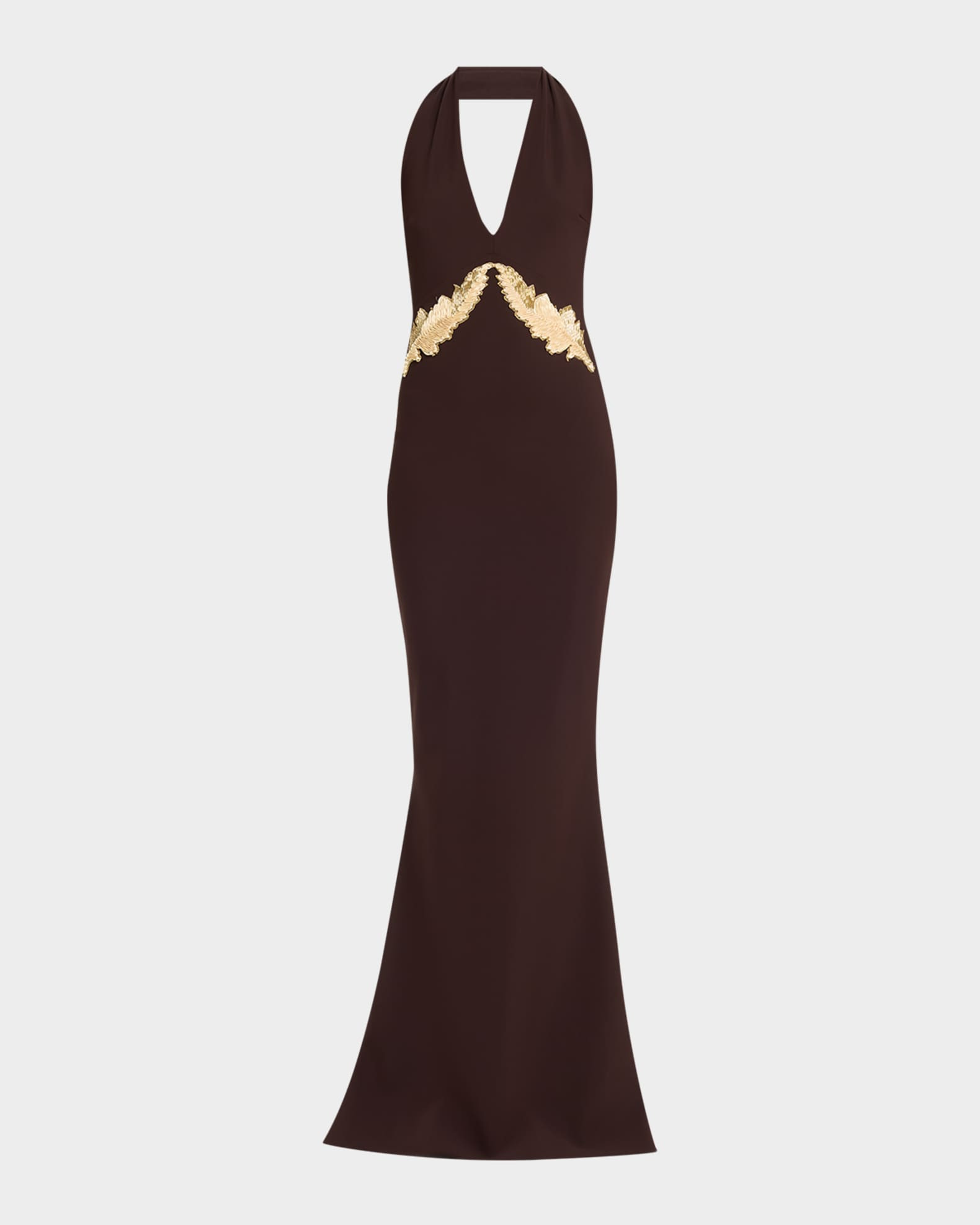 Yanar Beaded Mermaid Halter Gown | Neiman Marcus