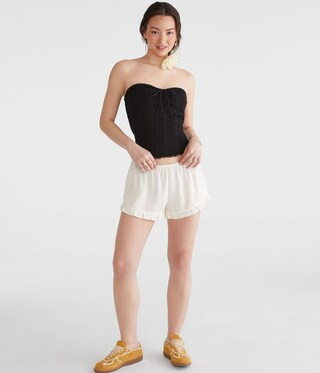 Satin Ruffle Shorts | Aeropostale