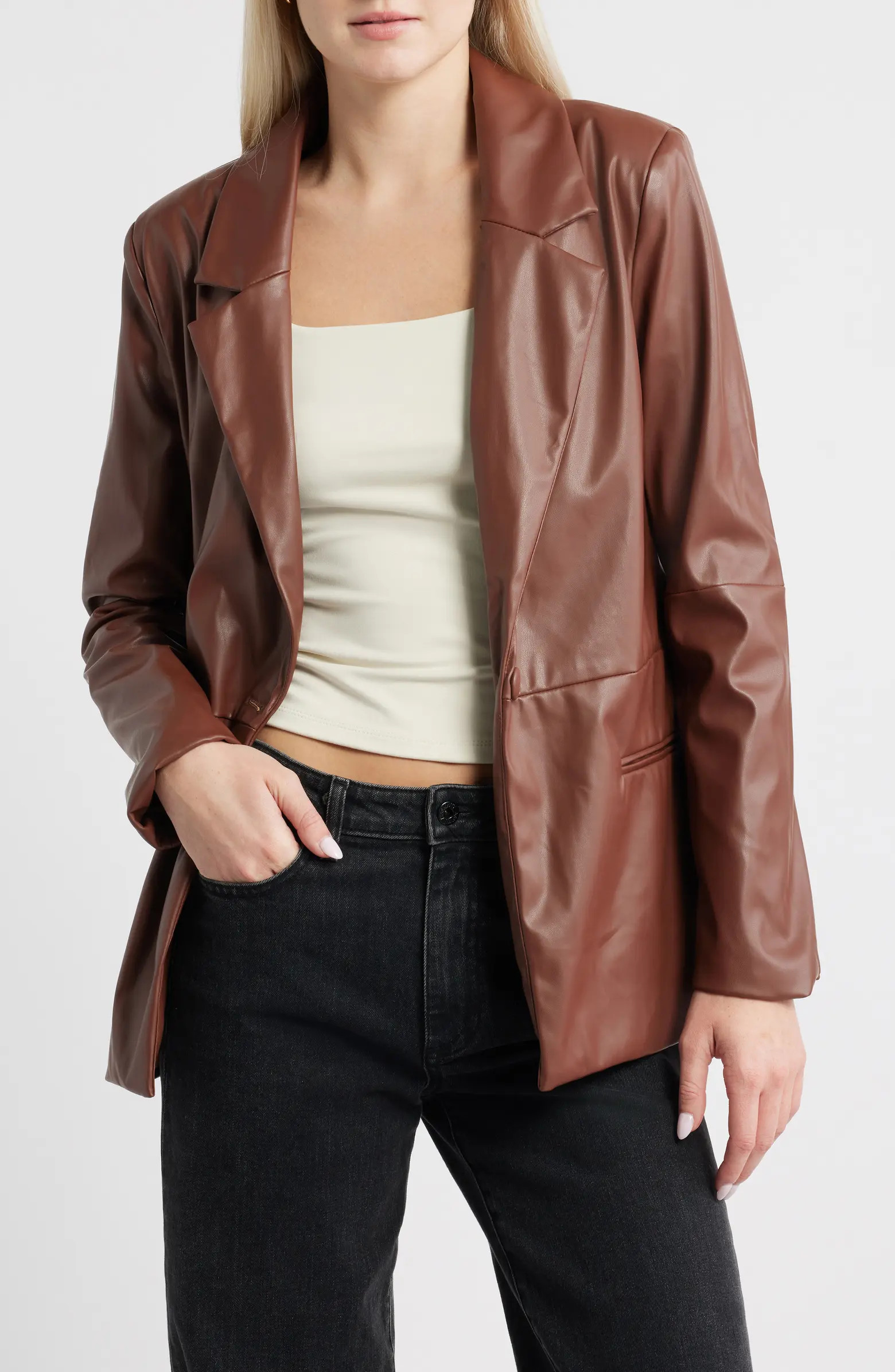 Morrison Faux Leather Blazer | Nordstrom