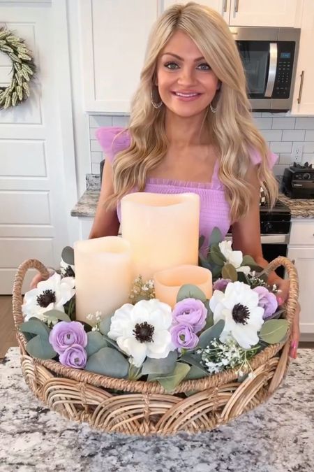 DIY Summer Centerpiece idea! Here are some tulle dress links (my exact one) from Baltic Born. However this lavender purple is sold out. All other centerpiece items are linked, my flowers, candles, and tray!

#LTKSeasonal #LTKfindsunder100 #LTKhome