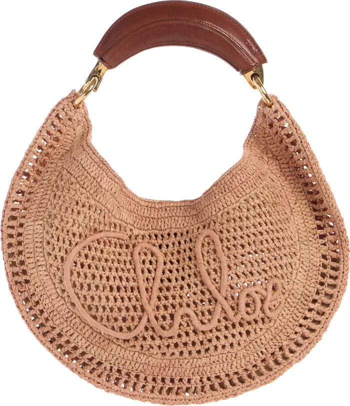 Summer Banana Crochet Raffia Hobo Bag | Nordstrom