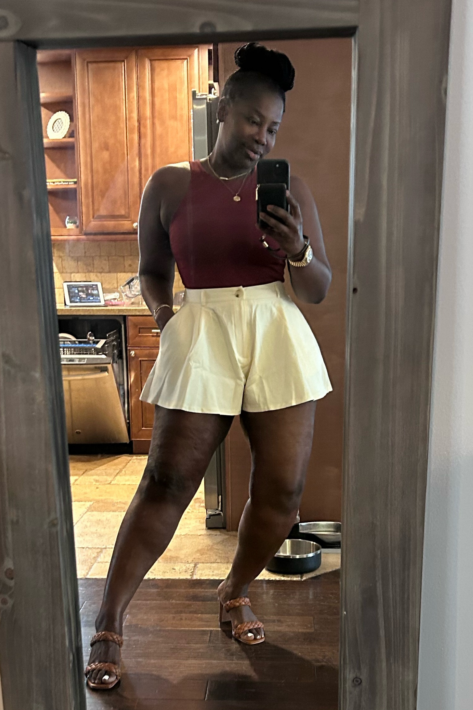 The most flattering high waist shorts ever. Only $35! 

#LTKunder50 #LTKworkwear #LTKcurves