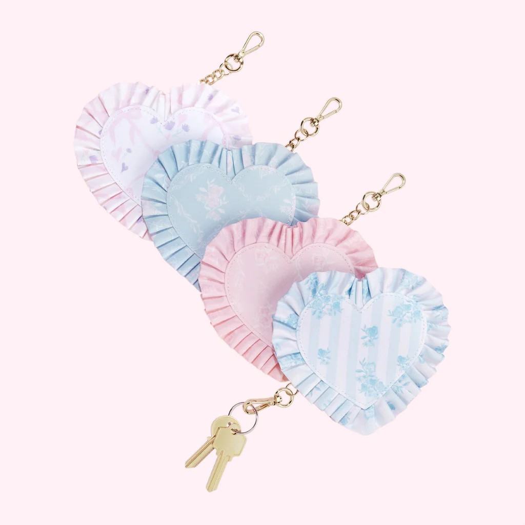 High Tea Ruffle Heart Bag Charm | Stoney Clover Lane