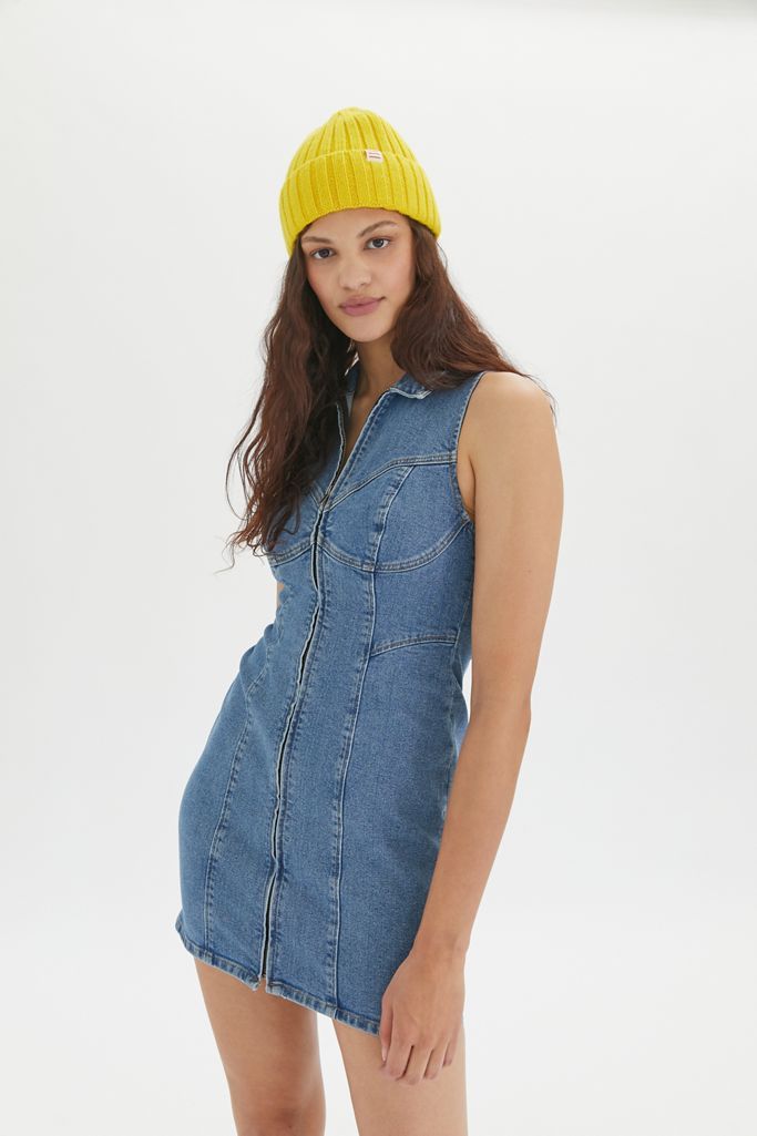 UO Sierra Denim Sleeveless Mini Dress | Urban Outfitters (US and RoW)