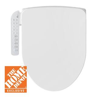 HD-7000 Electric Bidet Seat for Elongated Toilets in White with Fusion Heating Technology | The Home Depot