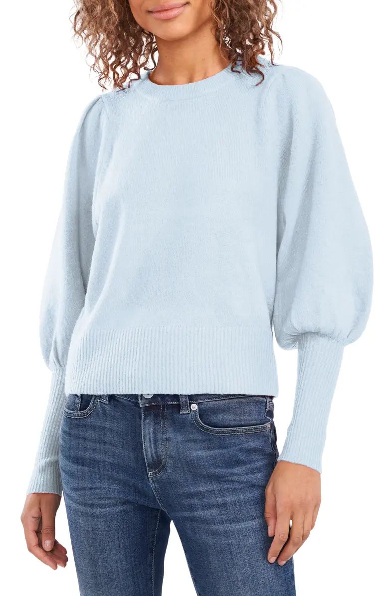 Puff Sleeve Crewneck Sweater | Nordstrom