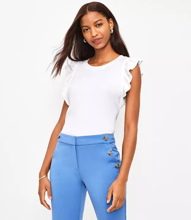 Ruffle Sleeve Tank | LOFT