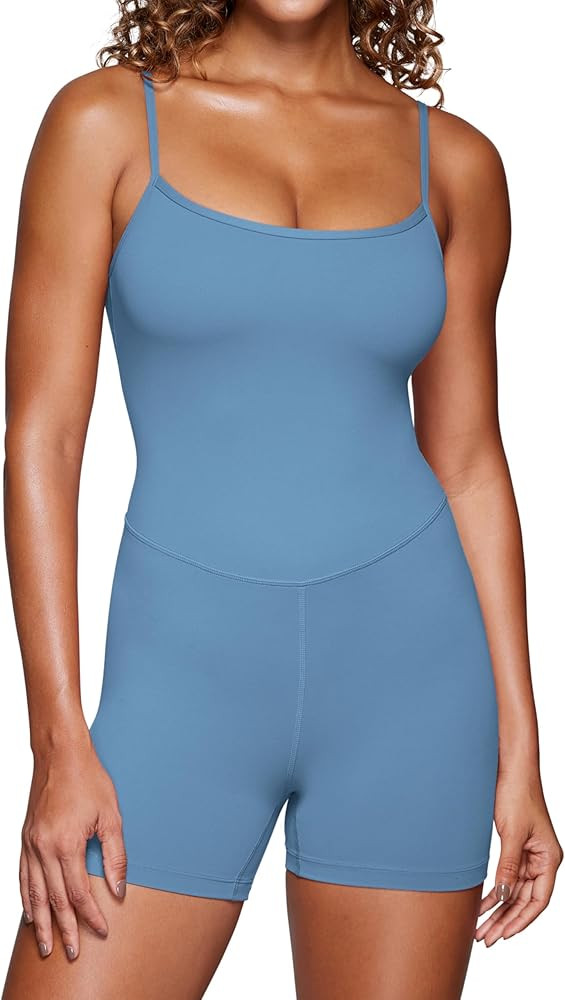CRZ YOGA Womens Butterluxe Athletic Adjustable Strap Rompers Workout One Piece Sleeveless Jumpsui... | Amazon (US)