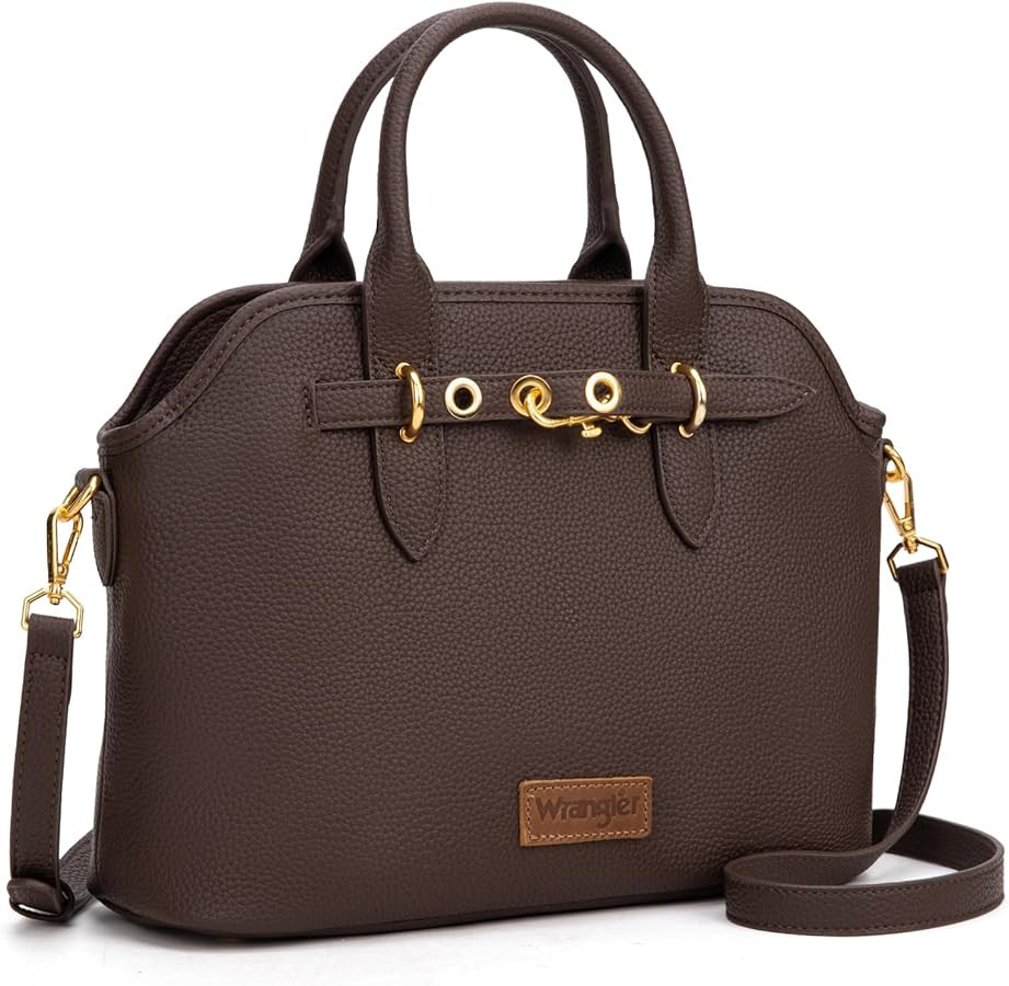 Wrangler Tote Bags for Women Medium Crossbody Purse for Ladies Soft Designer Top-handle Handbags | Amazon (US)