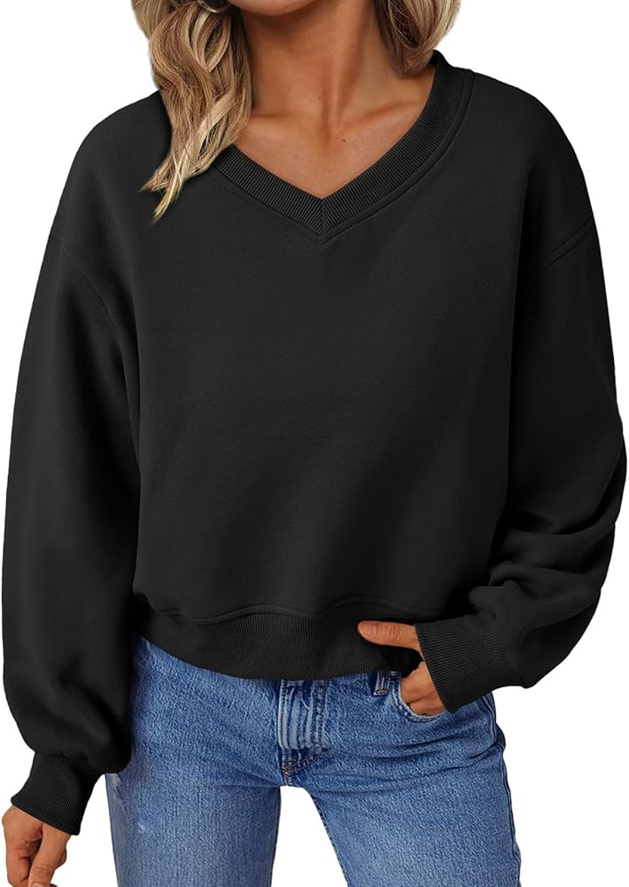 AUTOMET Womens Cropped Sweatshirts Pullover Fleece Crop Sweaters Fall Fashion Outfits Clothes 202... | Amazon (US)