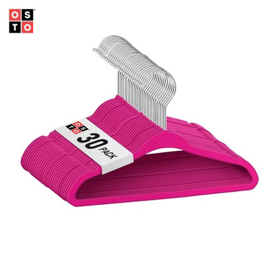 OSTO 30 Pack Premium Velvet Hangers for Baby Clothes, Non-Slip, Thin Space-Saving with Notches an... | Target