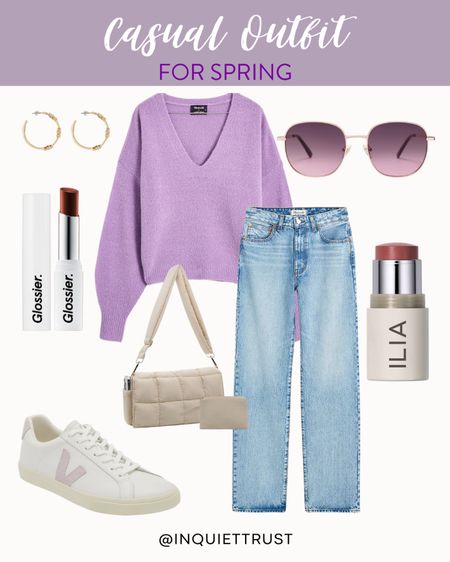 If you're a purple lover, this is your sign to buy this sweater and pair it with straight denim jeans! Great for weekend errands or a quick coffee break.
#springfashion #casuallook #shoeinspo #cozyclothes

#LTKbeauty #LTKstyletip #LTKshoecrush