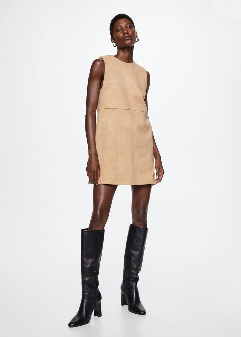 Straight suede dress | MANGO (US)