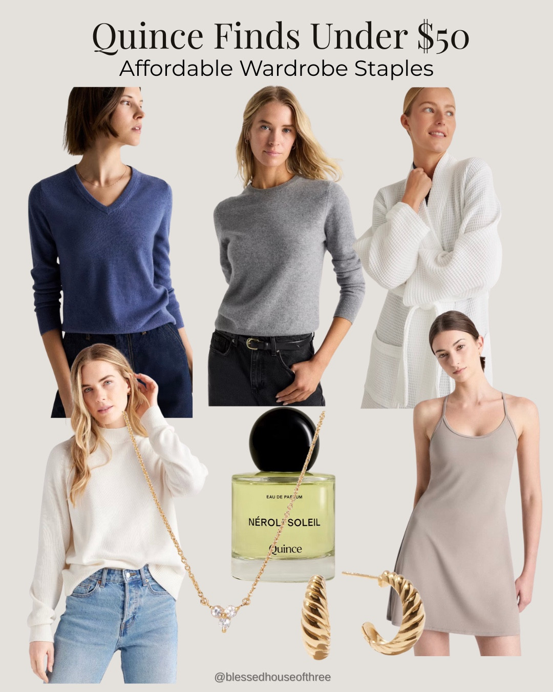 Quince finds under $50 🤍 sharing my favorite affordable staples that look way more expensive than they are. The $50 cashmere sweaters alone are worth the hype — over 27,000 five-star reviews and they make the perfect everyday basic. Save this post if you’re building a capsule wardrobe on a budget and want timeless pieces you’ll wear year after year.

quince finds under $50, affordable cashmere sweaters, $50 cashmere tops, winter capsule wardrobe, capsule wardrobe basics for women, elevated everyday clothing, affordable neutral wardrobe staples, minimalist fashion finds, budget friendly capsule wardrobe, timeless women’s fashion basics, high quality affordable clothing, quiet luxury on a budget, cashmere sweaters women affordable, wardrobe essentials under $50

#LTKFindsUnder50 #LTKSeasonal #LTKWorkwear