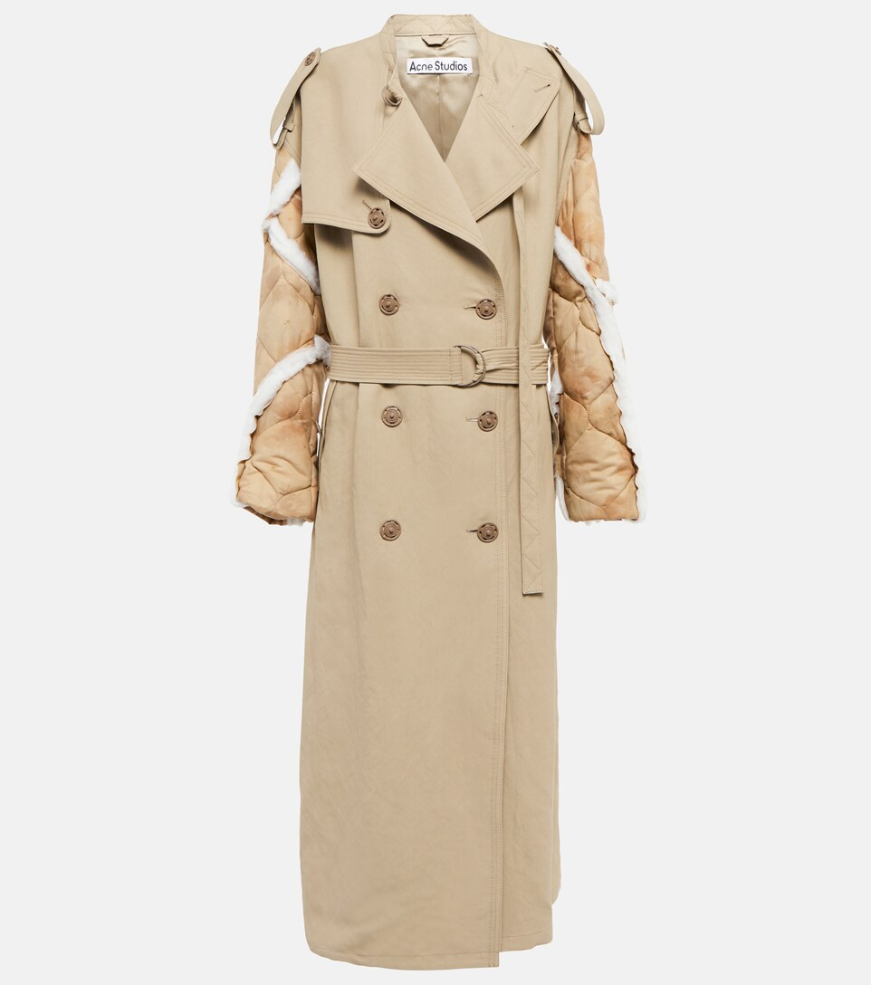 Trench coat with quilted sleeves | Mytheresa (US/CA)