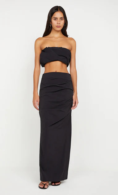 DOMENIC CROPPED BUBBLE TOP - BLACK | Bec & Bridge (Global)