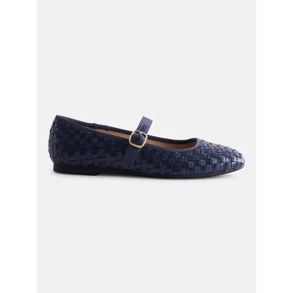 Scenario Women's Woven Mary Jane Flats | Walmart (US)