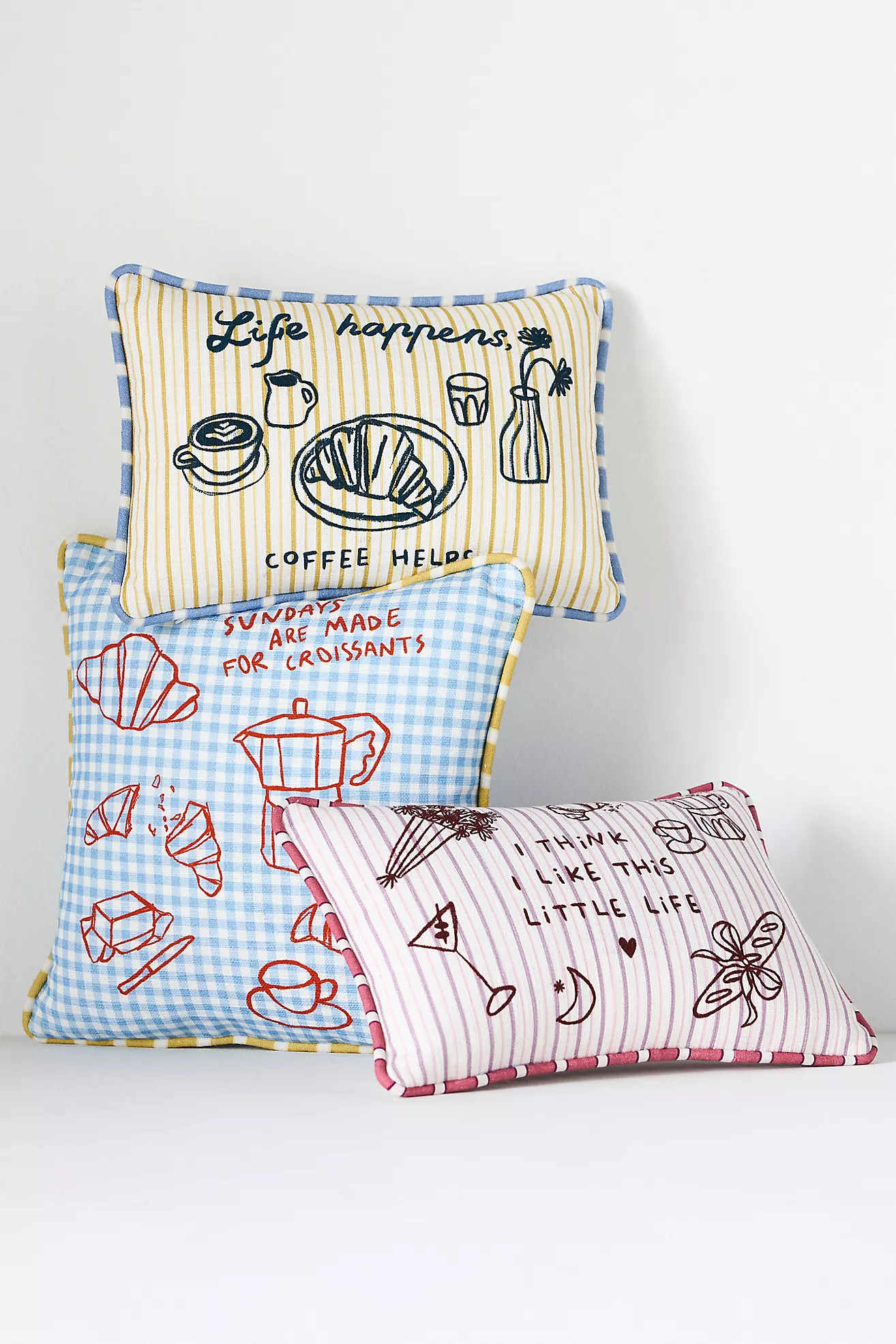 dduende studio Café Icon Cotton Pillow | Anthropologie (US)