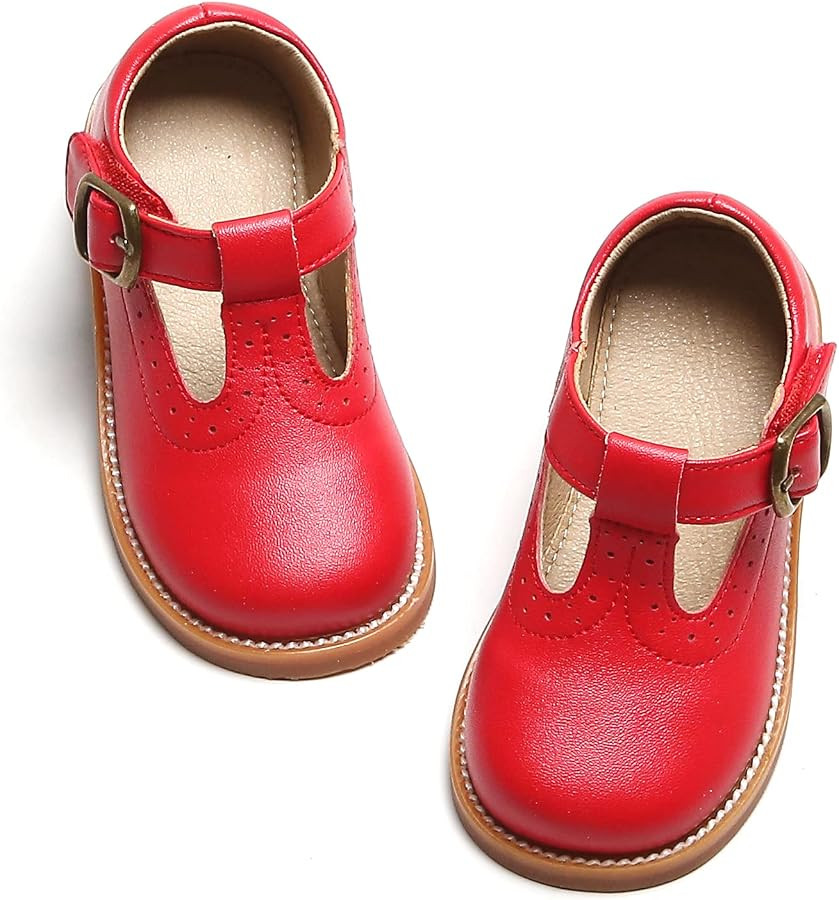 Otter MOMO Toddler/Little Girls Mary Jane Slip-on School Uniform Party Dress Shoes | Amazon (US)