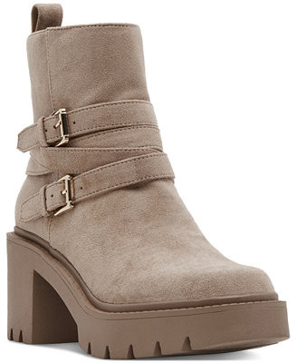 Madden Girl Women's Pike Moto Buckle Lug Sole Booties - Macy's | Macy's