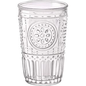 Bormioli Rocco Romantic Water Glass [Set Of 4] | 10.25 oz Premium Glass Set For Refreshments, Soda & | Amazon (US)