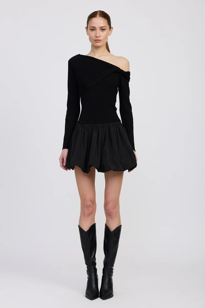 Romilla Mixed Media Mini Dress | En Saison