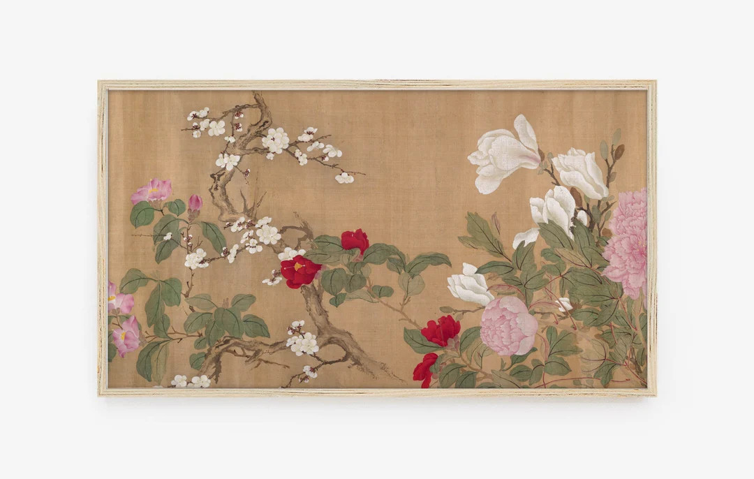 Frame TV Art, Samsung Frame TV Art, Digital Download, Vintage, Still Life, Chinese, flowers, asia... | Etsy (US)