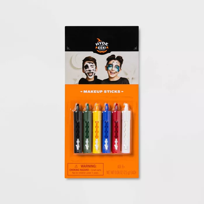 6pk No Mess No Fuss Halloween Makeup Sticks - Hyde & EEK! Boutique™ | Target