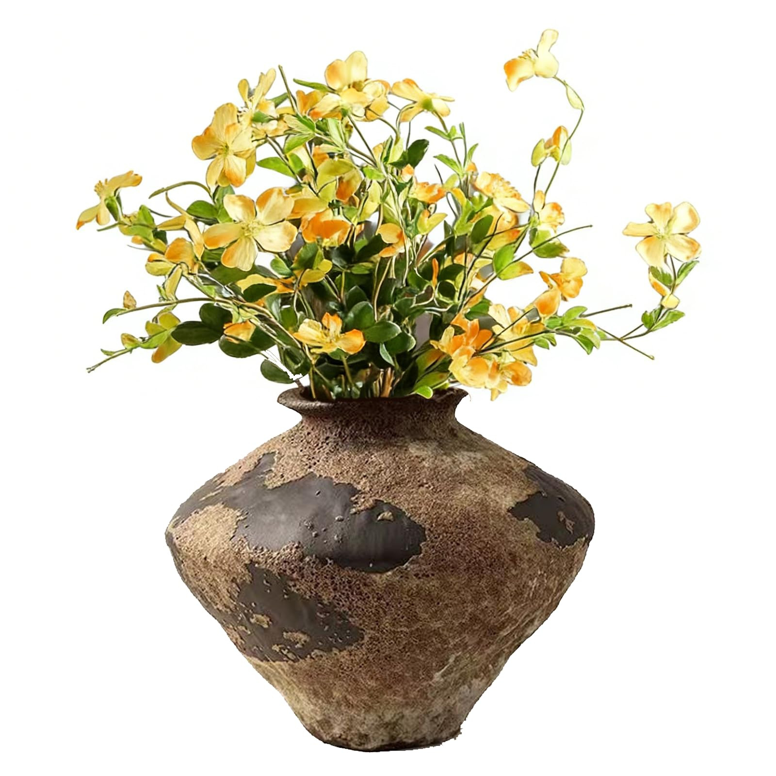 Rusty Vase,Rustic Ceramic Vase,Farmhouse Antique Pottery Vases,Wabi Sabi Decorative Vases for Liv... | Amazon (US)